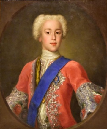 Portrét mladého Karla Edwarda Stuarta v Scottish National Portrait Gallery.